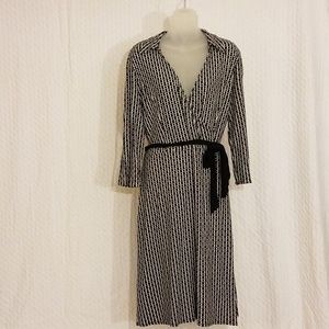Vintage Size 14 Ann Taylor Loft mock wrap dress